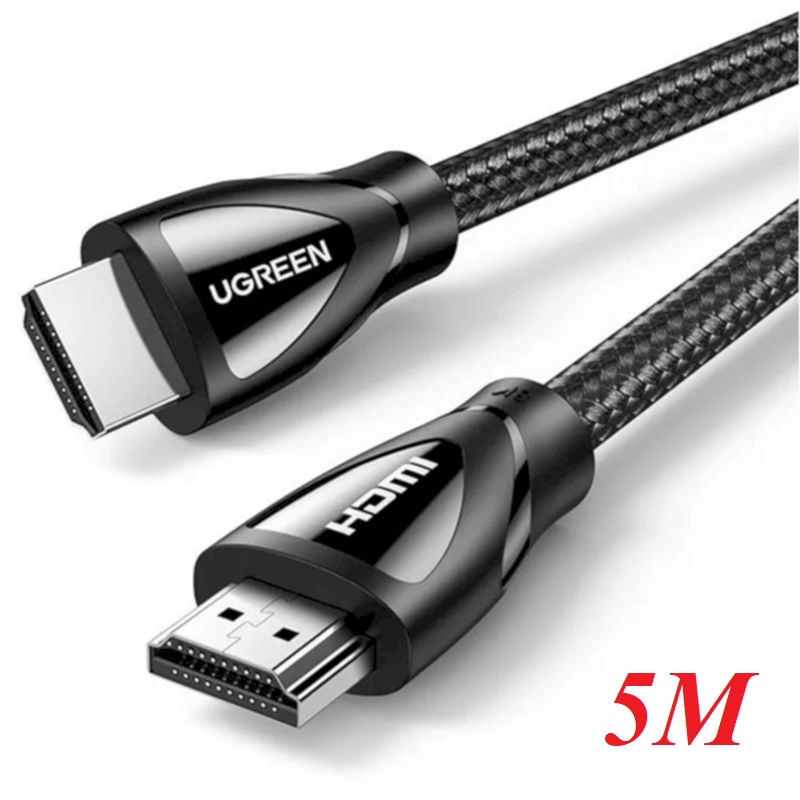 Ugreen 80405 5M 2.1 8K 60Hz 48Gbps 4k 120 hz màu đen Cáp HDMI 2.1 độ phân giải siêu Cao HD140