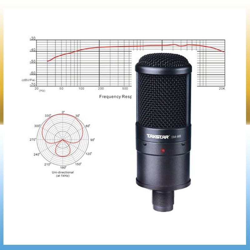 Mic thu âm Takstar SM8B dùng nguồn 48v phu hợp để hát livestream