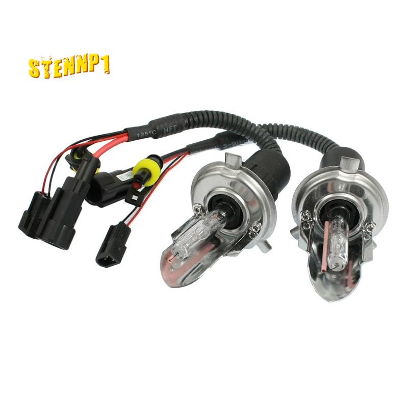 Set 2 Bóng Đèn Xenon 35W DC 12V 12000K H4 HID Gắn Phía Trước Xe Hơi