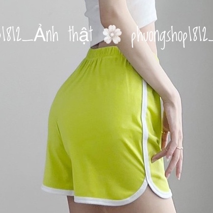 Quần Viền Short Thể Thao,Lưng cao,5 Màu sắt như ảnh_CHẤT cotton loại 1 _[Ảnh_video]_phượng shop1812