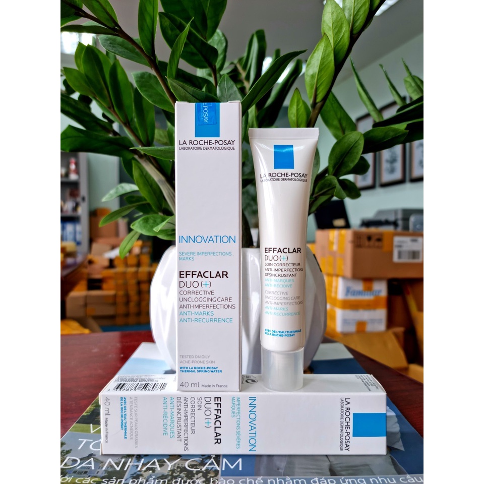 Kem Giảm Mụn Phục Hồi Da La Roche Posay Effaclar DUO+ 40ml-15ml