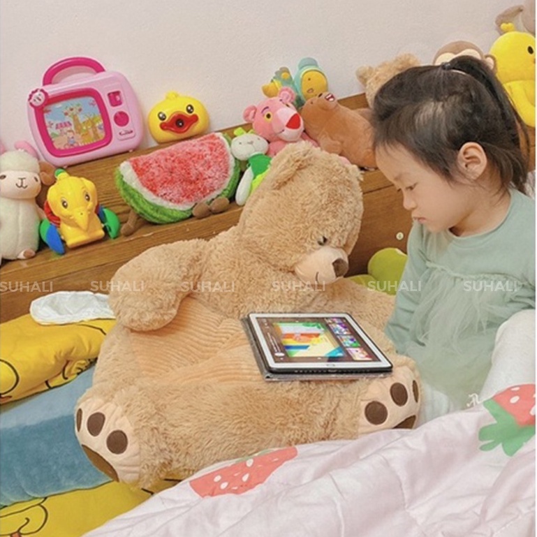 Ghế bệt Gấu Teddy SUHALI đệm ngồi ấm áp, mềm mại decor trang trí phòng