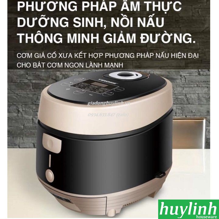 [Mã ELHAT3 giảm tối đa 700K đơn 3 triệu] Nồi cơm tách đường cao tần Tiross TS9911 - 1.5 lít