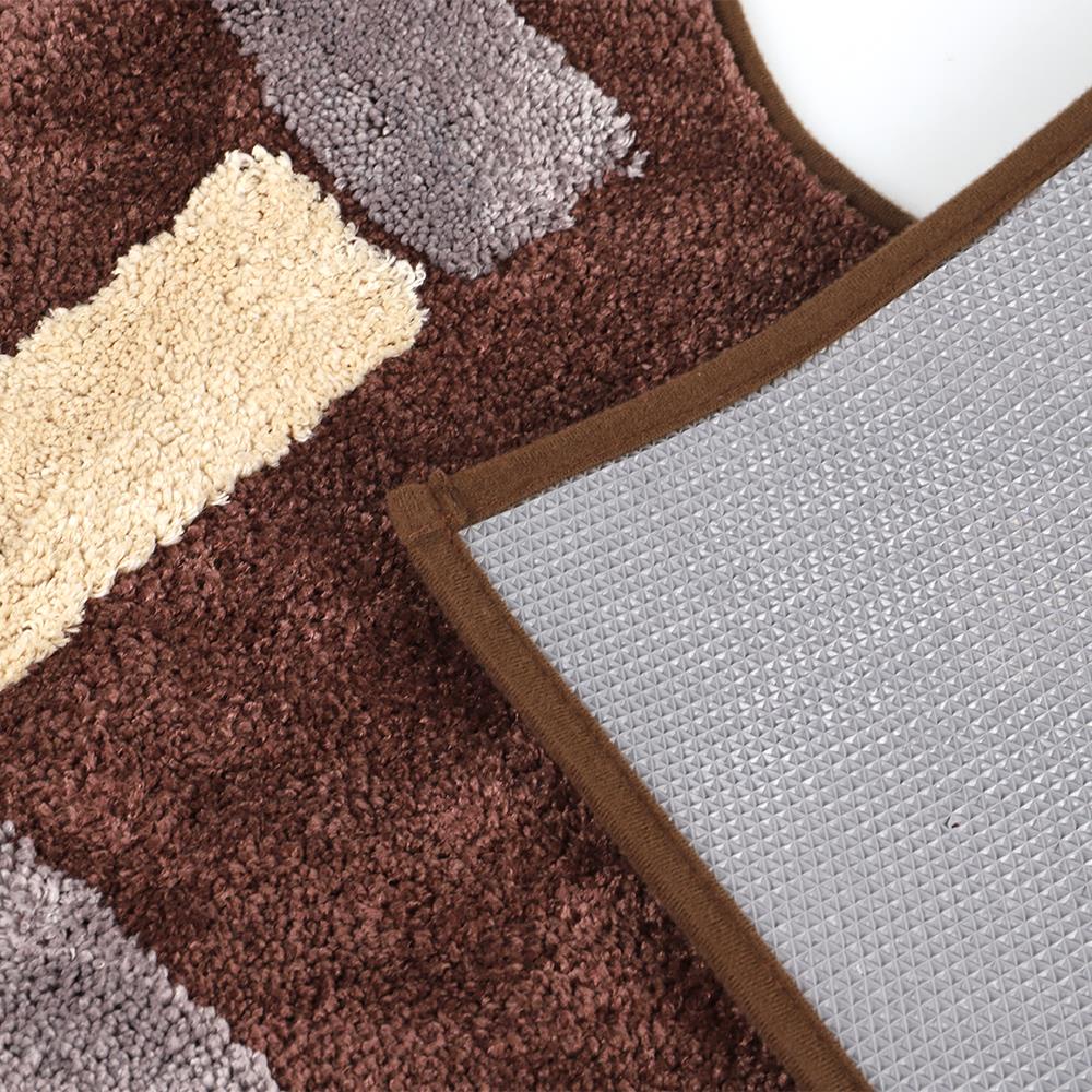 HomeBase HLS Thảm lót sàn lau chân phòng tắm Microfiber chống trượt SPARK Thái Lan W50xH60xD1,8 màu nâu