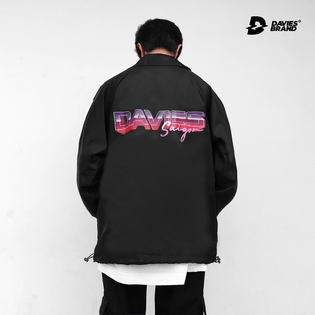 Áo khoác dù nam form rộng màu đen local brand Davies Saigon Jacket