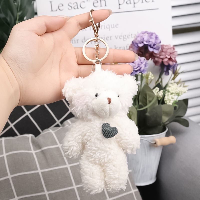 Móc Khóa Thỏ / Gấu Bông Mini Mềm Mại Đáng Yêu