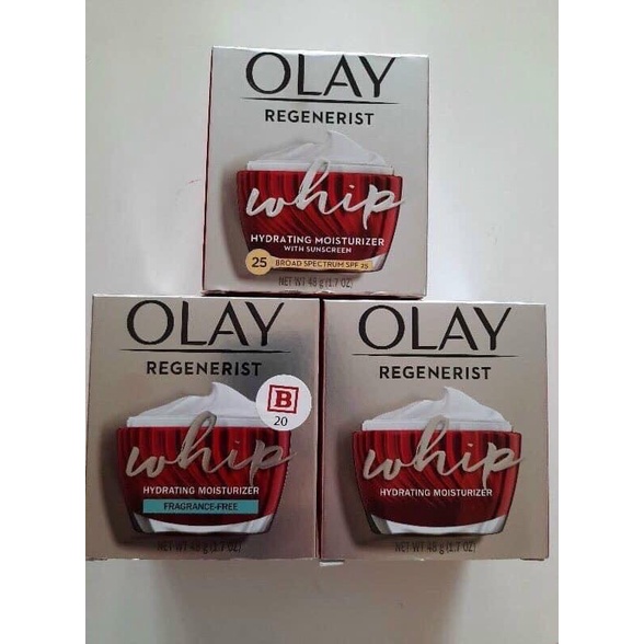 Kem Olay Mỹ Olay Whip dưỡng da Hết Nám,Kem tàng nhang,ngăn ngừa lão hóa da Olay Regenerist Whip 48g