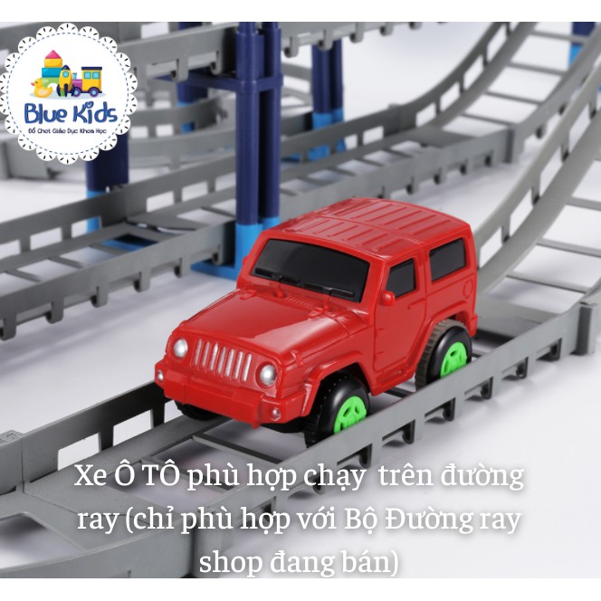 Ô TÔ Chạy Pin, Chạy Trên Đường Sắt - Chiều Dài 9cm, Chiều Rộng 4,5cm