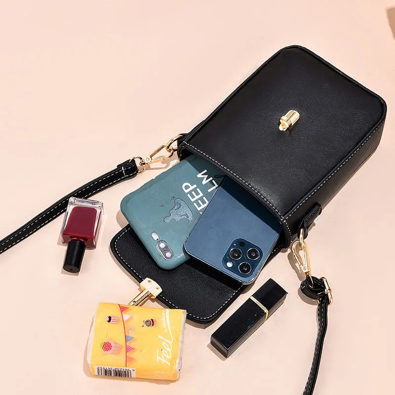 Túi Da mini Đeo Chéo Đựng Điện Thoại Phong Cách retro kf095