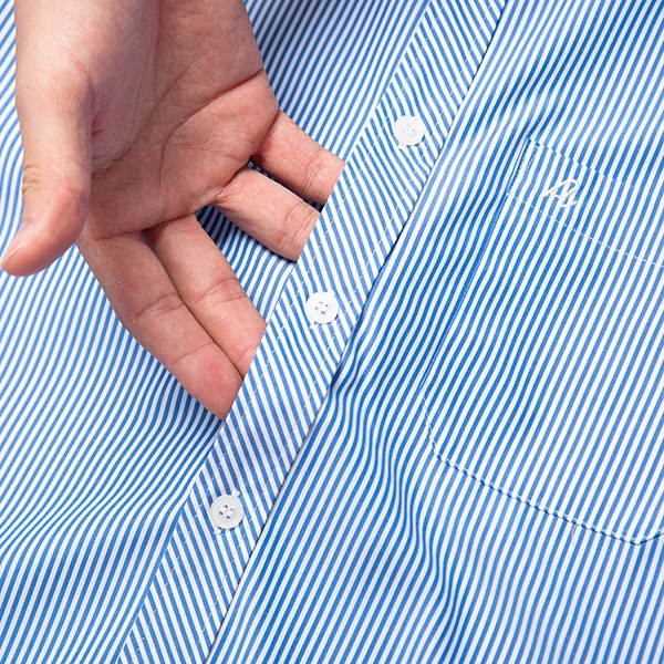 Áo Sơ Mi Nam Công Sở Trung Niên Thương Hiệu Anton Dài Tay Kẻ Sọc Xanh Vải Cotton – YAC152