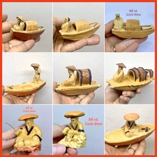 Thuyền nhỏ trang trí bể cá, hòn non bộ , sân vườn, tiểu cảnh bể cá