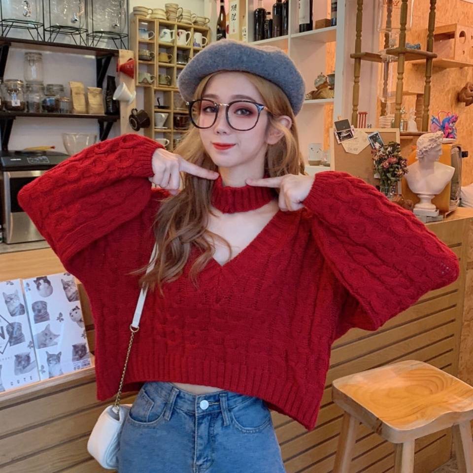 Áo Sweater Thiết Kế Mới Thời Trang Mùa Thu Đông Theo Phong Cách Nhật Hàn