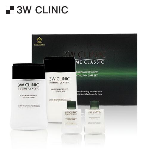 [Chính hãng] Bộ 2 sản phẩm dưỡng trắng da nam 3W CLINIC HOMME CLASSIC ESSENTIAL SKIN CARE SET