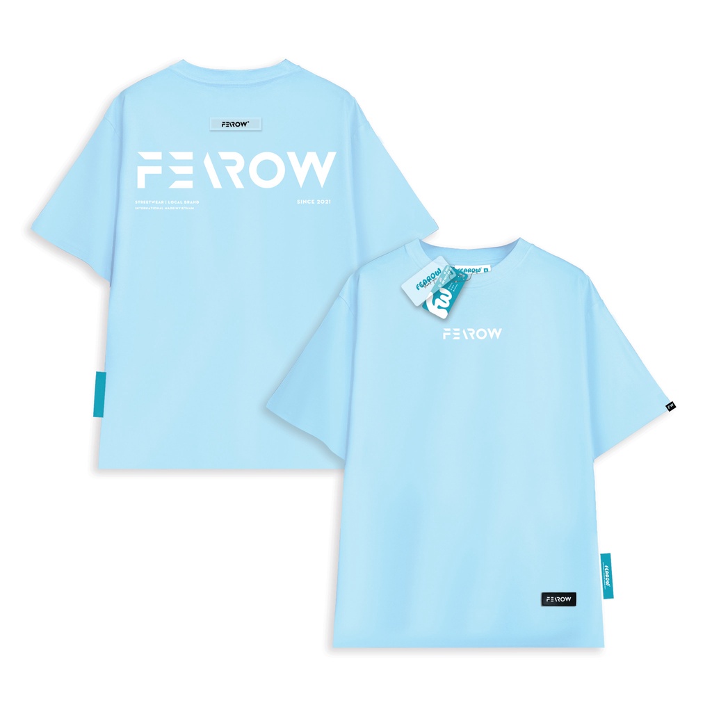 Áo thun nam nữ local brand unisex Fearow Signature / Màu Sky Blue - FW124