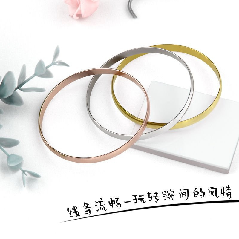 Vòng Đeo Tay Bằng Thép Titan Bạc Rose Gold Sản Nam Giới Và Phụ NữinsThủy Triều Hàn Quốc Màu Đỏ Đồ Trang Sức Để Gửi Quà Tặng Vợ Vòng Đeo Tay