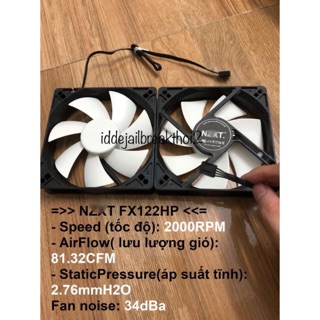 Quạt tản nhiệt Fan Case 12cm N.zx.T Cánh trắng