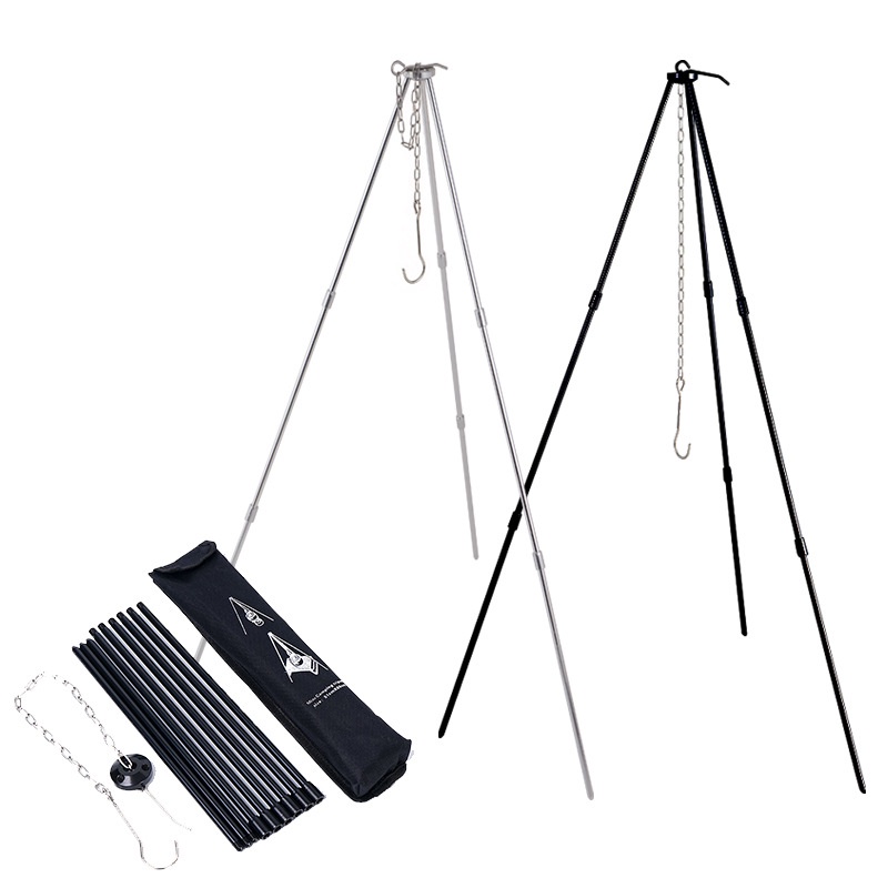 Kiềng 3 chân, giá treo nồi / vỉ nướng BBQ nhỏ gọn dùng cho cắm trại, dã ngoại