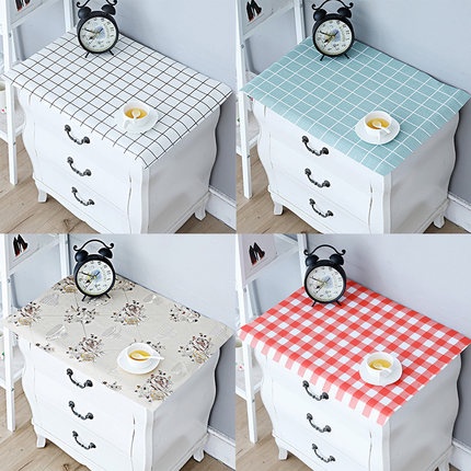 Khăn trải bàn chống thấm PEVA kẻ sọc đơn giản trang trí nhà ăn 40cm x 60cm