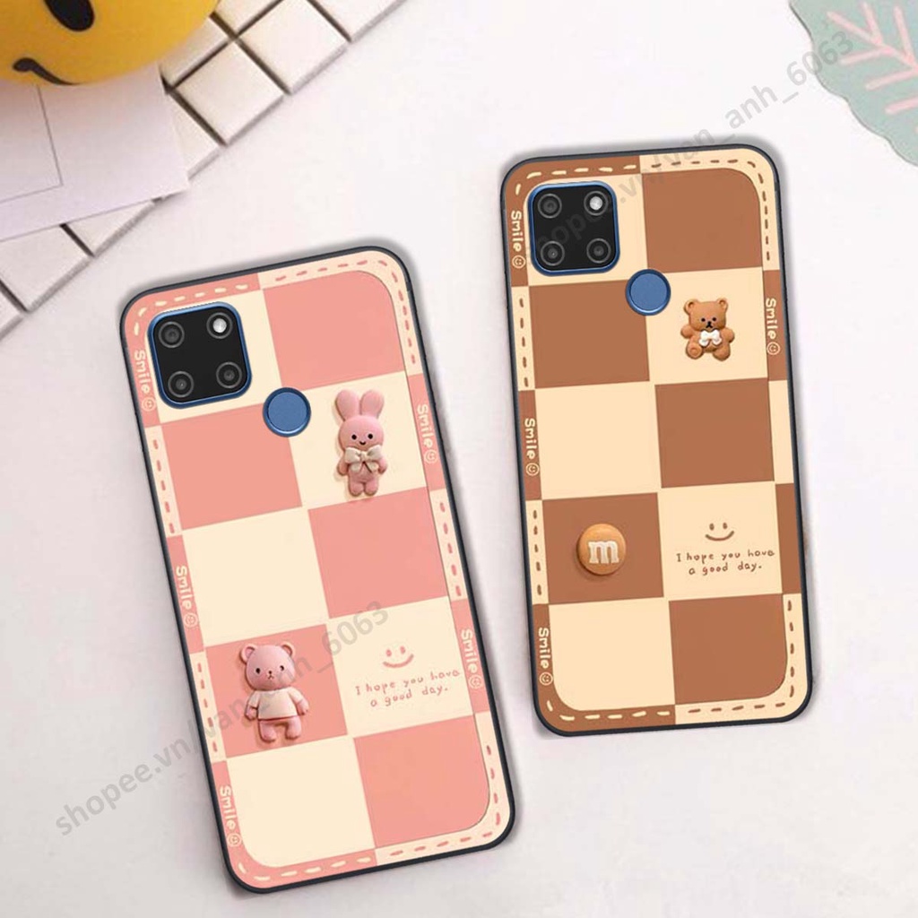 Ốp lưng Realme C12 / C15 hình gấu, kẹo dễ thương cute