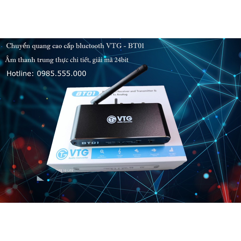 Bộ chuyển đổi tín hiệu âm thanh quang Optical sang Analog cao cấp bluetooth BT01