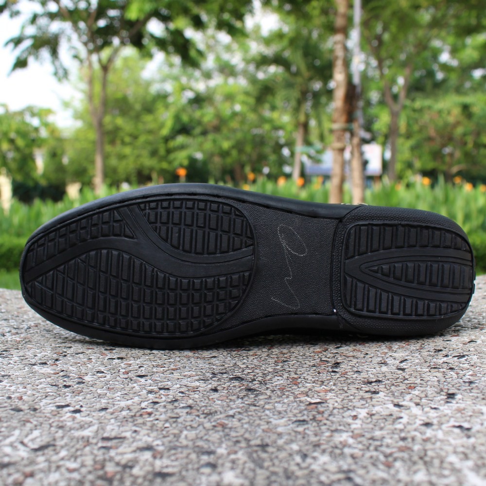 Giày Lười Nam Thời Trang Chỉ Trắng Đen | BigBuy360 - bigbuy360.vn