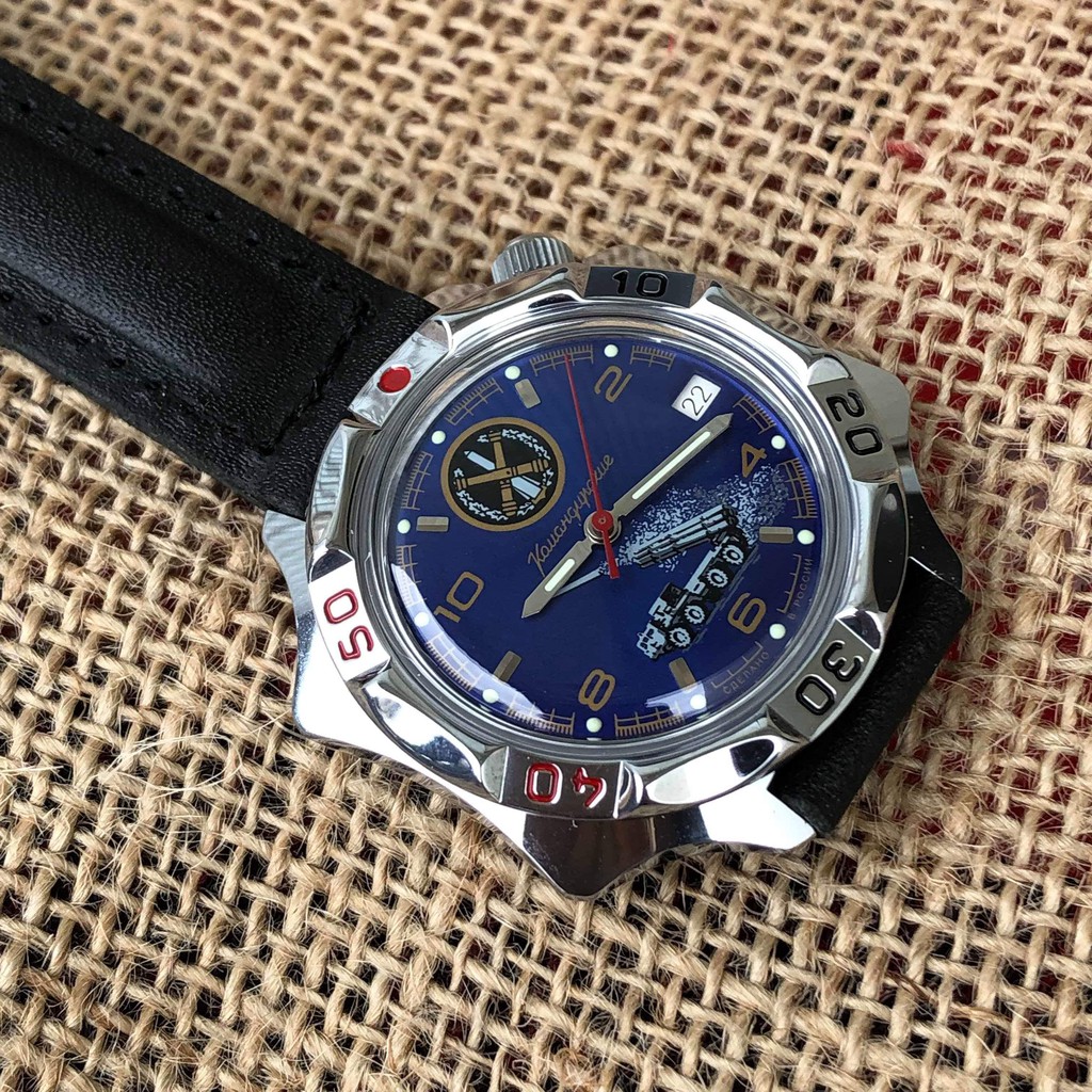 Đồng hồ nam Vostok máy cơ lên giây, size mặt 40, size dây 18. Đồng hồ Nga Vostok Komandirskie 531772