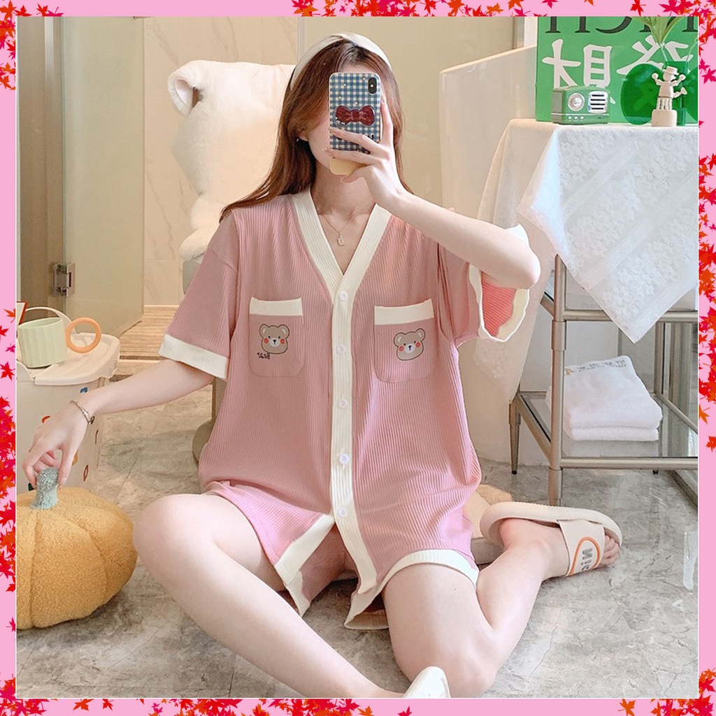 Bộ Bầu - Bộ Sau Sinh Mặc Nhà - Cho Con Bú - 2 Chức Năng - Chất Liệu Gân Cao Cấp ( Bo Gân Sau Sinh - Đùi )