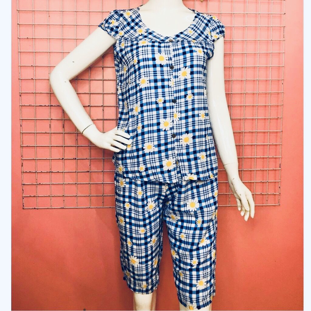 Đồ Bộ Nữ B07 VNXK Dáng Lửng Chất Liệu Vải Tôn Vải Lanh (ẢNH THẬT SHOP TỰ CHỤP)