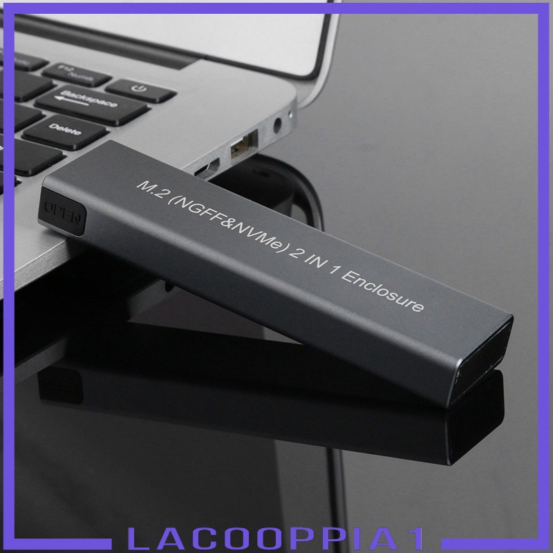 [LACOOPPIA1] Aluminum M.2 NVME to USB 3.1 Enclosure Adapter for 2230 2242 2280 NVMe SSD