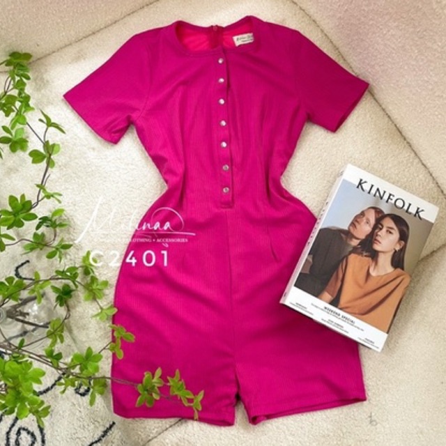 JUM ÔM BODY ĐÍNH NÚT BẤM NGẮN TAY DÀNH CHO NỮ C2401 BABIE BODYSUIT