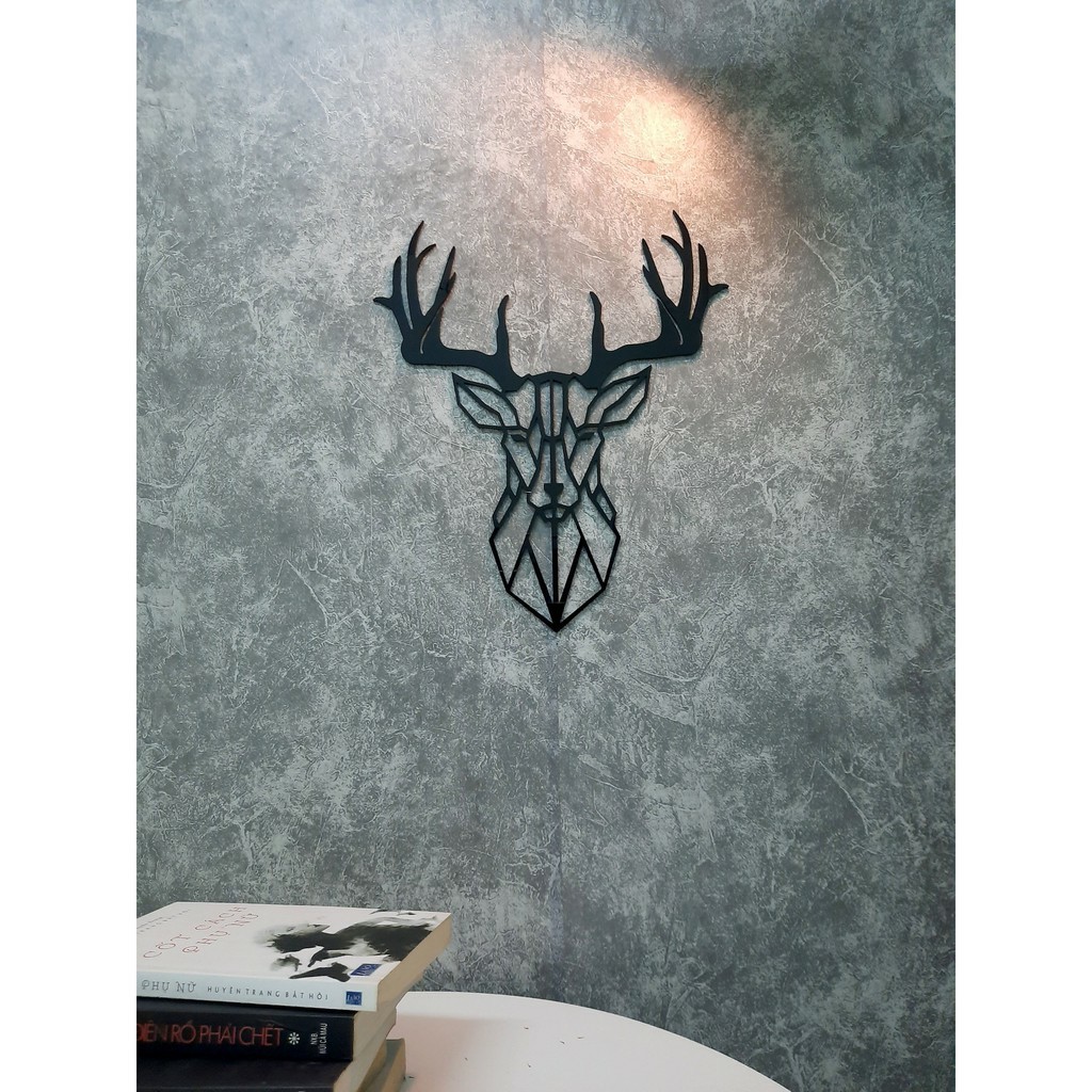 ✔️Dán tường trang trí | Decor dán tường Đầu hươu treo tường