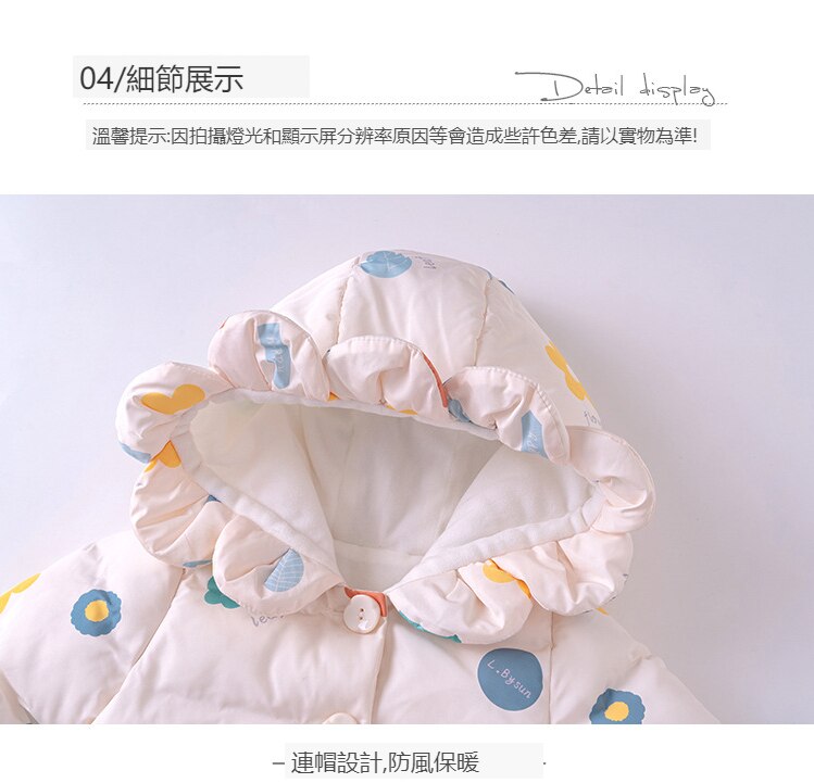 Áo Khoác Dày Ấm Áp Cho Bé Gái