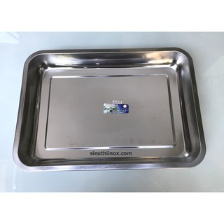 Combo 2 Khay inox 35x50x2 và 40x60x2