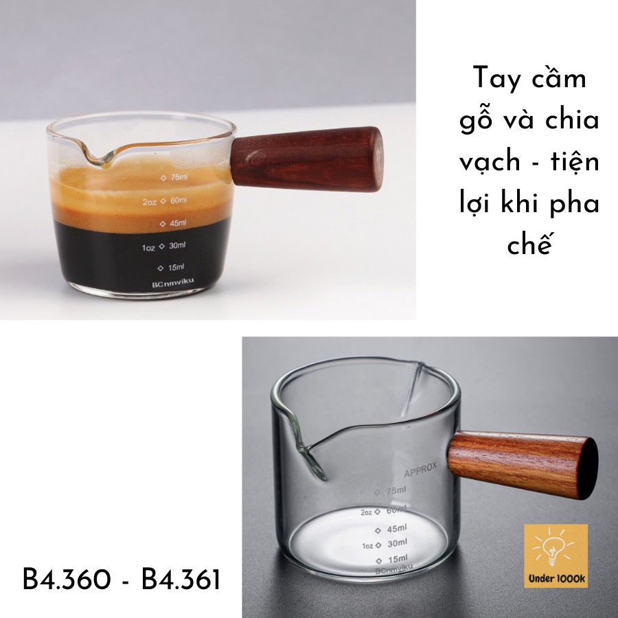 Hũ rót thủy tinh - cốc Espresso thủy tinh dùng cho pha chế - nhiều size từ 30ml đến 75ml