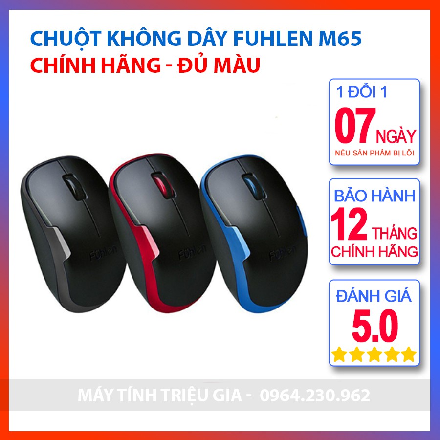 Chuột Không Dây Fuhlen M65 - Chính Hãng, Bảo Hành 12 Tháng, 1 Đổi 1 Trong 7 Ngày