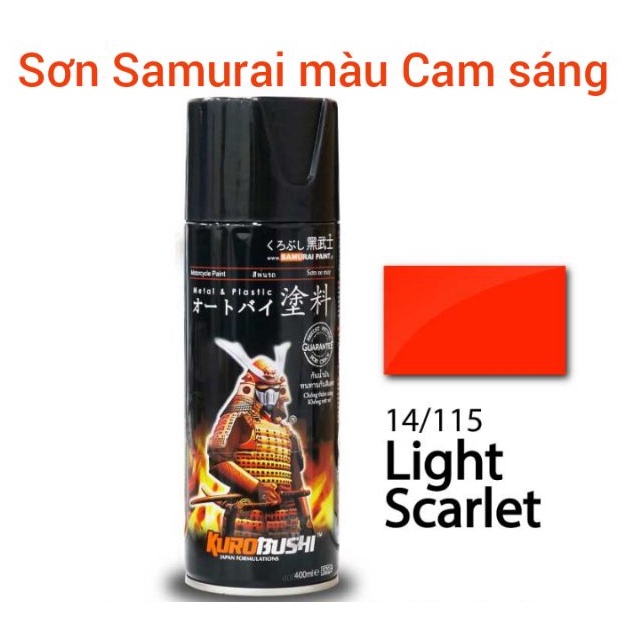 CHAI SƠN XỊT SAMURAI MÀU CAM SÁNG 115