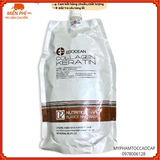 ✅(CHÍNH HÃNG) HẤP DẦU COLLAGEN KERATIN EDOCEAN PHỤC HỒI TÓC SIÊU MƯỢT 1000ML
