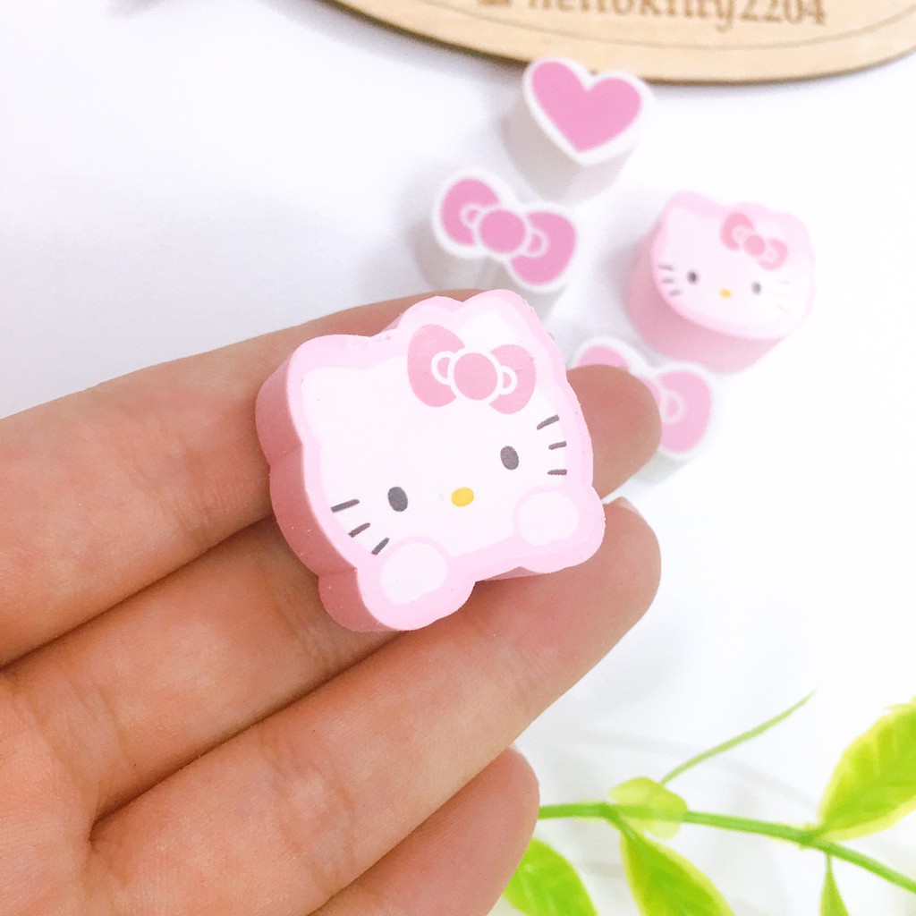 Hộp tẩy bút chì 6 chi tiết Hello Kitty