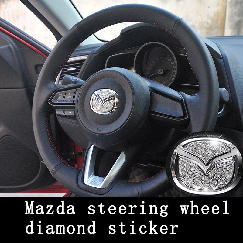Sticker trang trí vô lăng xe hơi Mazda 2 3 Axela Atenza Cx3 Cx4 Cx5 Cx7 Cx9