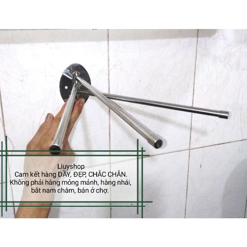 Treo khăn mặt inox xoay 3 thanh