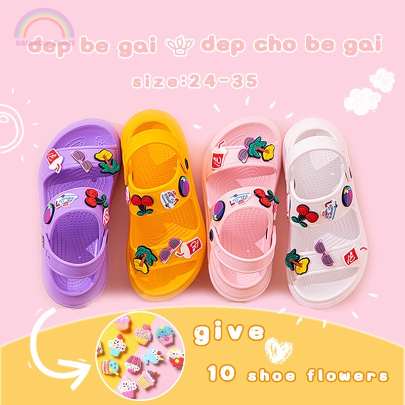 Sandal bé gái dép quai bé gái dép quai cho bé gái dép bánh mì cho bé dép cho bé gái dép be gái