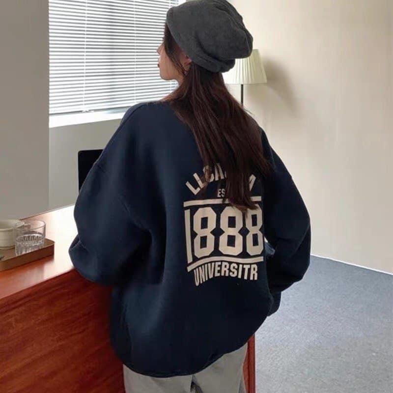 [RẺ VÔ ĐỊCH] Áo Nỉ Sweate 1888 một màu tay bồng from thụng Unisex,Chất bo tăm dày dặn(ảnh thật) | BigBuy360 - bigbuy360.vn