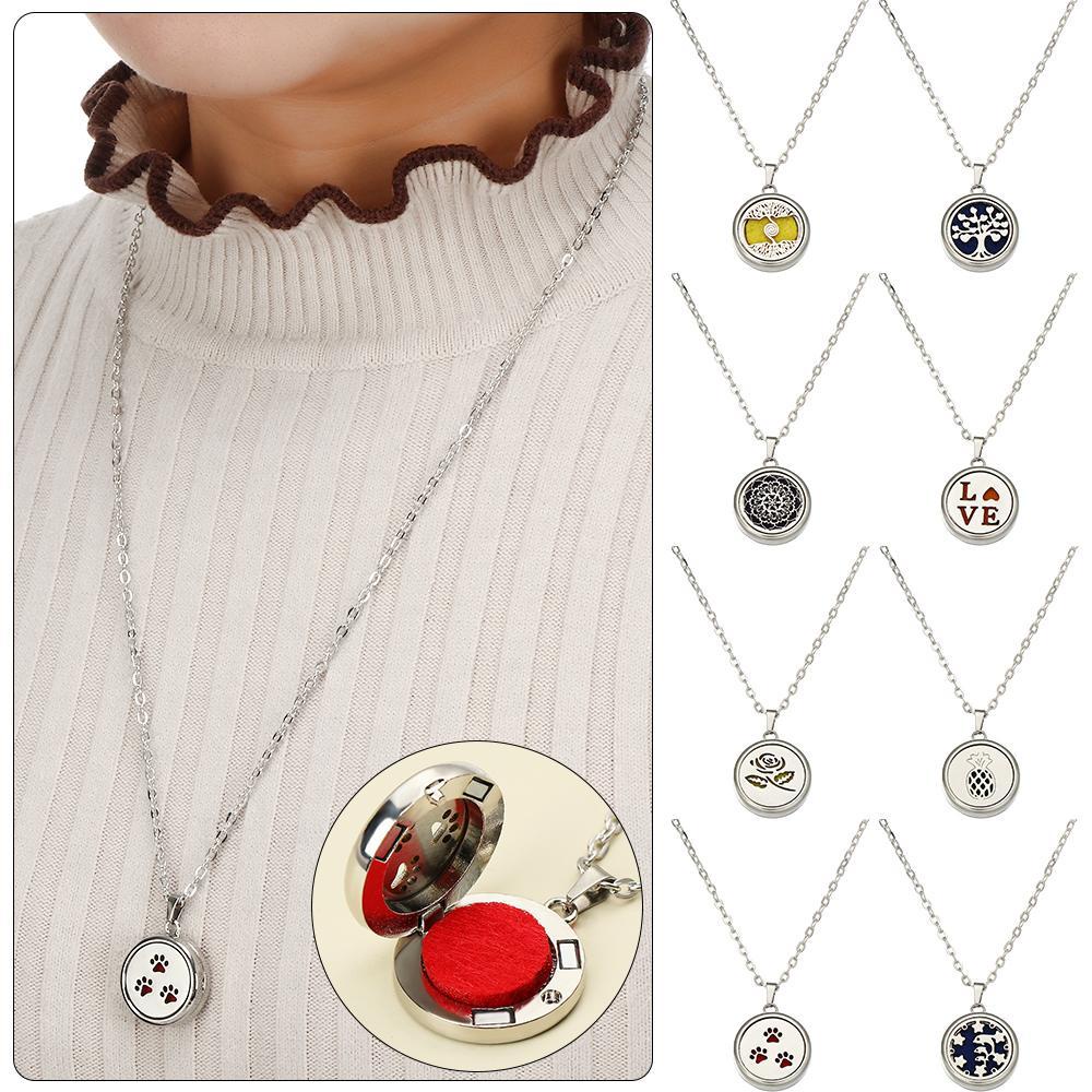 Vòng cổ Khuếch Tán Hương Thơm Bằng Thép Không Gỉ Cho Nam Và Nữ