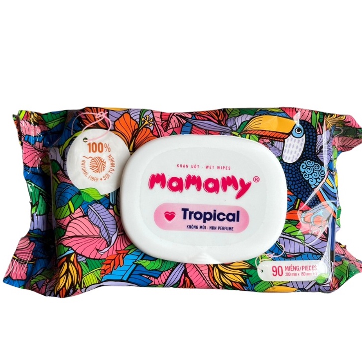 Combo 4 gói KHĂN ƯỚT MAMAMY CÓ NẮP 60/80/90/100 TỜ KHÔNG MÙI