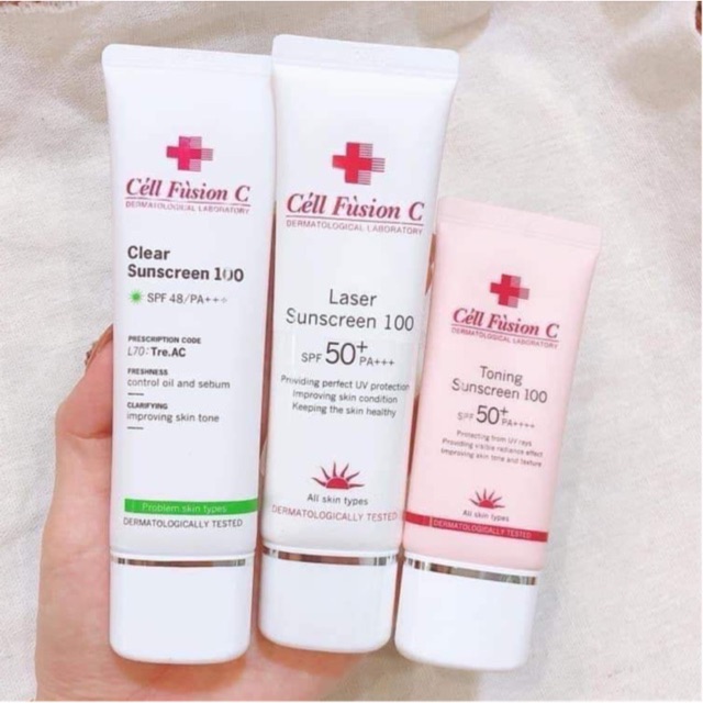 KEM CHỐNG NẮNG CELL FUSION  C Toning Sunscreen HỒNG 35ml