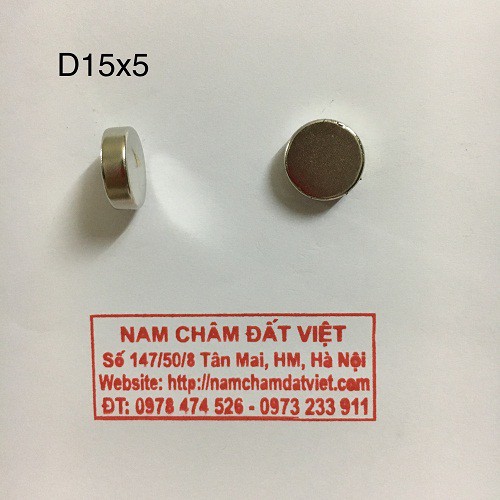 5 viên nam châm viên 15x5mm