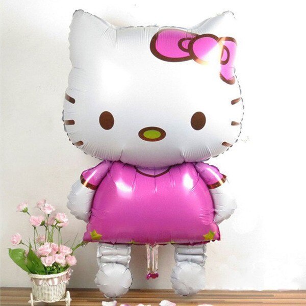 BÓNG NHÔM KITTY TO 1M, BÓNG KIẾNG MÈO HELLO KITTY SIZE TO, BÓNG TRÁNG NHÔM HÌNH KITTY