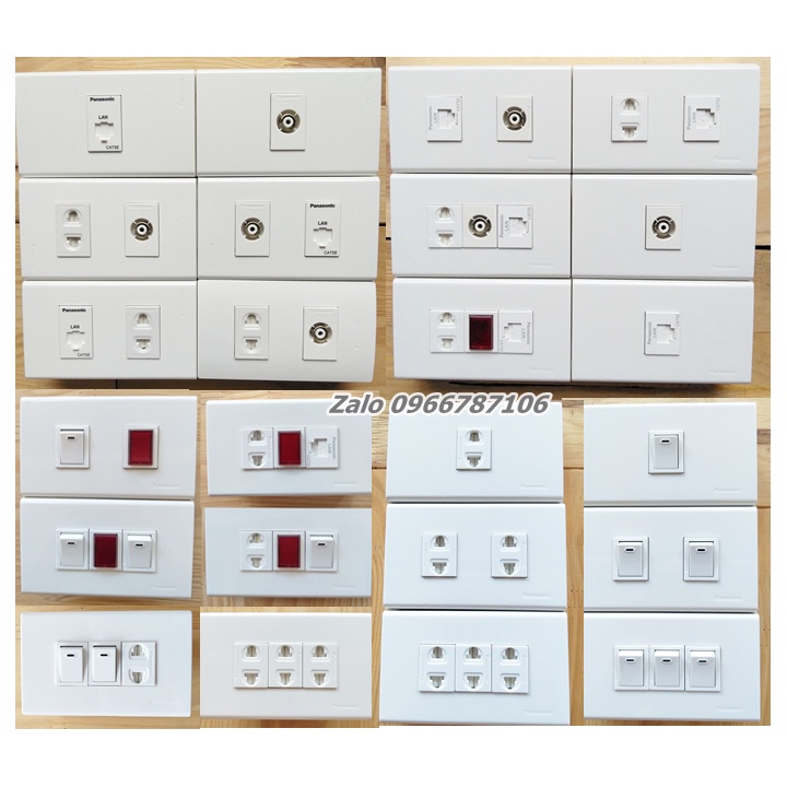 COMBO Ổ cắm - Công tắc - Hạt mạng lan - Panasonic Dòng Full-Color Chính hãng
