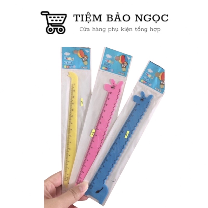 Thước kẻ hình khủng long 15cm Hello NO:666