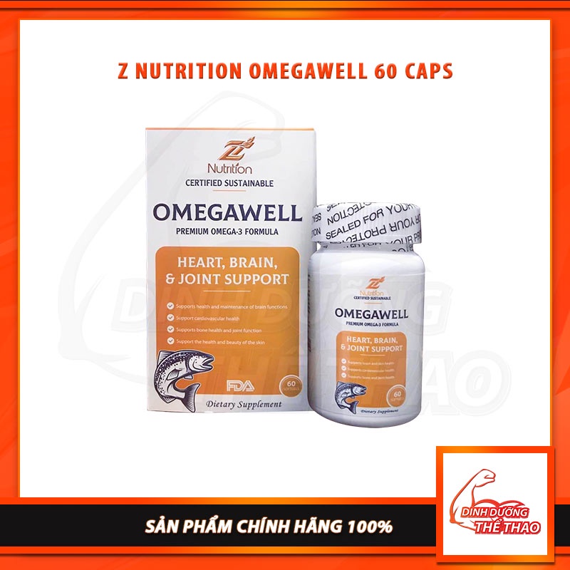 Z Nutrition Omegawell Viên Uống Bổ Sung Chất Béo Tốt Cho Tim Mạch Và Trí Não (60 Viên)
